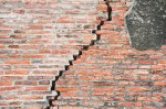 cracked brick wall